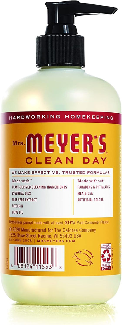 MRS. MEYER'S CLEAN DAY Hand Soap, Clementine, Made with Essential Oils, 12.5 oz - Pack of 3