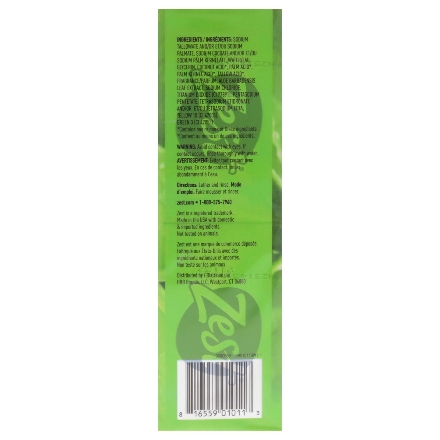 Zest 8-Bar Bath Size Soap, Fresh Aloe, 4 Ounce (Pack of 8)