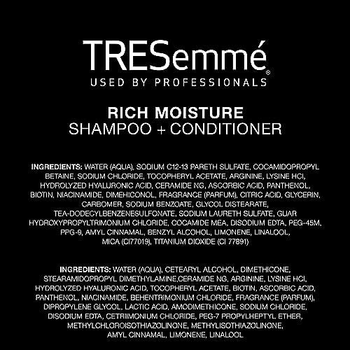 TRESemmé Rich Moisture Shampoo and Conditioner 2 Count Rich Moisture for Dry Hair Formulated With Vitamin E and Biotin 28 oz