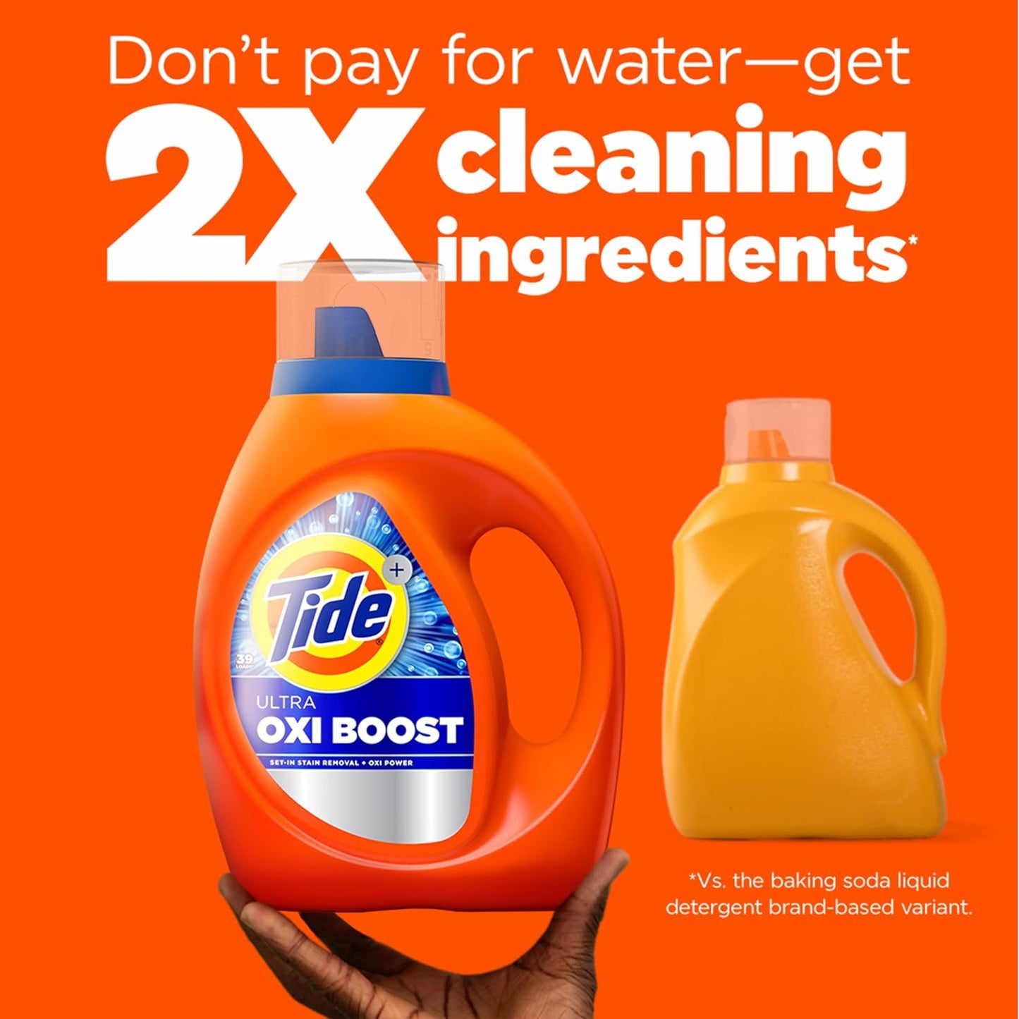 Tide Ultra Oxi Boost Liquid Laundry Detergent, 92 fl oz, 65 Loads, Advanced Stain Remover, Laundry Detergent Liquid with Extra Oxi Power