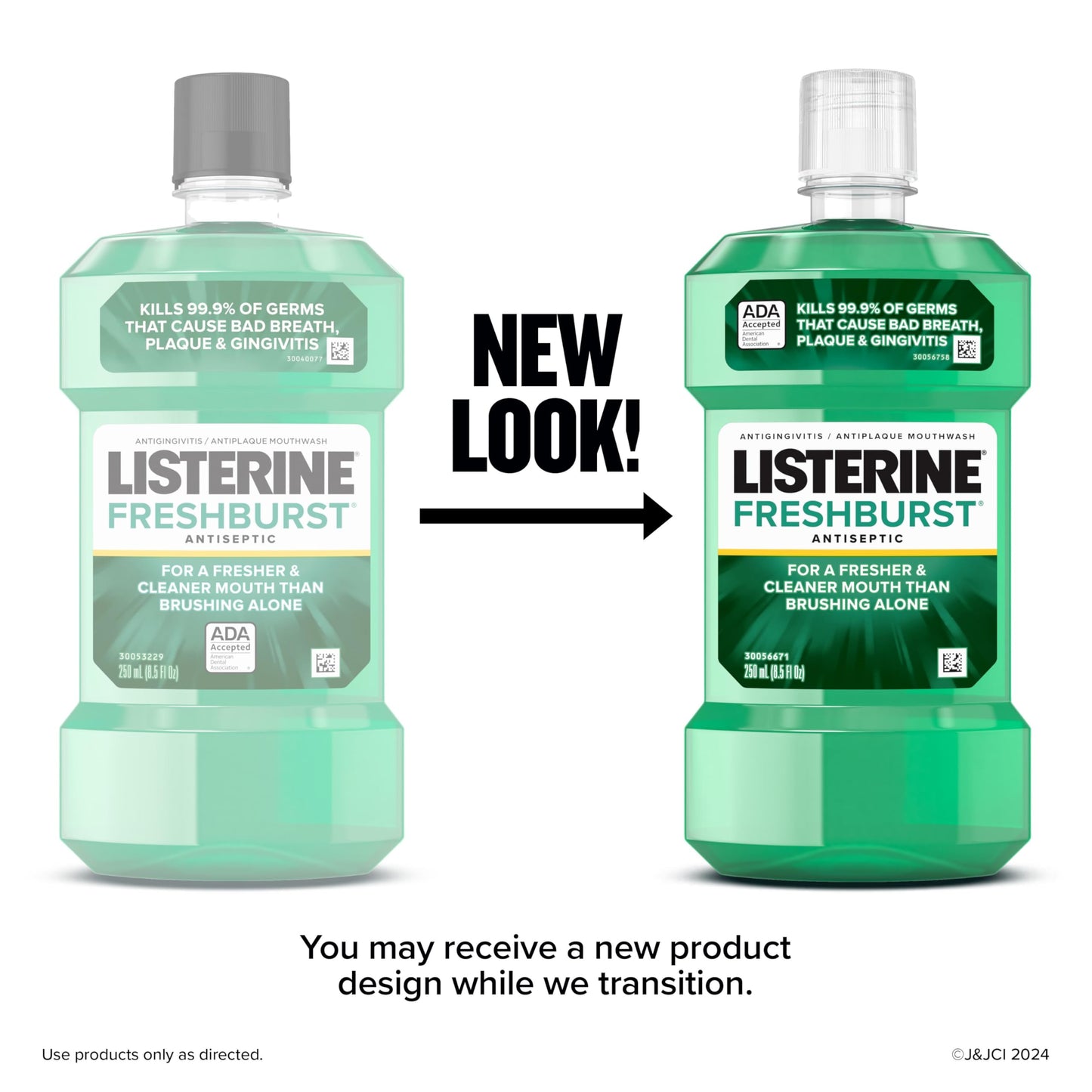 Listerine Freshburst Antiseptic Mouthwash for Bad Breath, Kills 99% of Germs That Cause Bad Breath & Fight Plaque & Gingivitis, ADA Accepted Mouthwash, Spearmint, 8.5 Fl. Oz (250 mL)