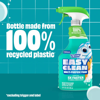 Scrubbing Bubbles Easy Clean Foaming Multipurpose Bathroom Cleaner Spray, Bottle Made from 100% Recyled Plastic, 32 Ounce Spray