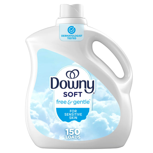 Downy Free & Gentle Fabric Softener (Fabric Conditioner), 111 fl oz, 150 Loads, Hypoallergenic
