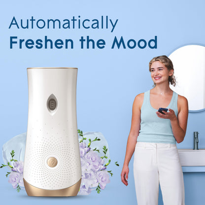 Glade Automatic Spray Refill and Holder Kit, Air Freshener for Home and Bathroom, Clean Linen, 6.2 Oz, 2 Count