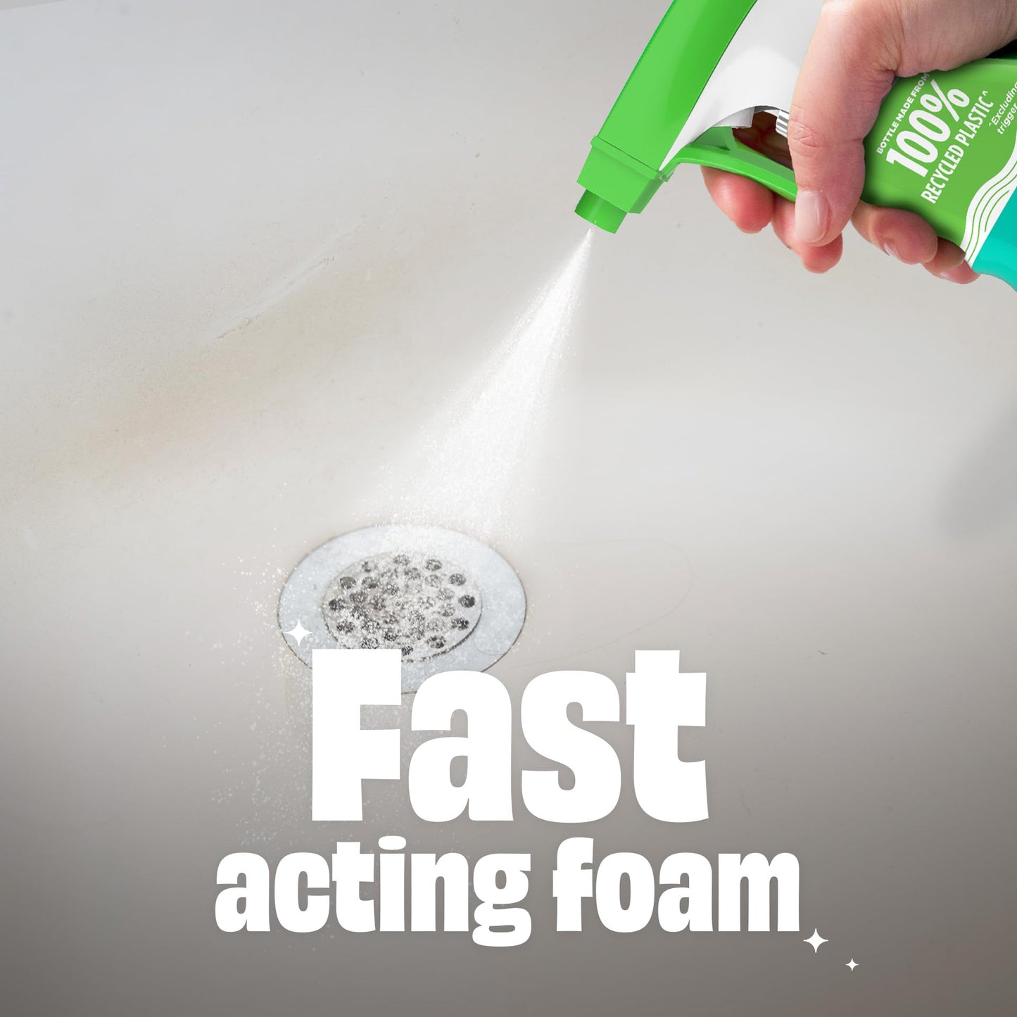 Scrubbing Bubbles Easy Clean Foaming Multipurpose Bathroom Cleaner Spray, Bottle Made from 100% Recyled Plastic, 32 Ounce Spray