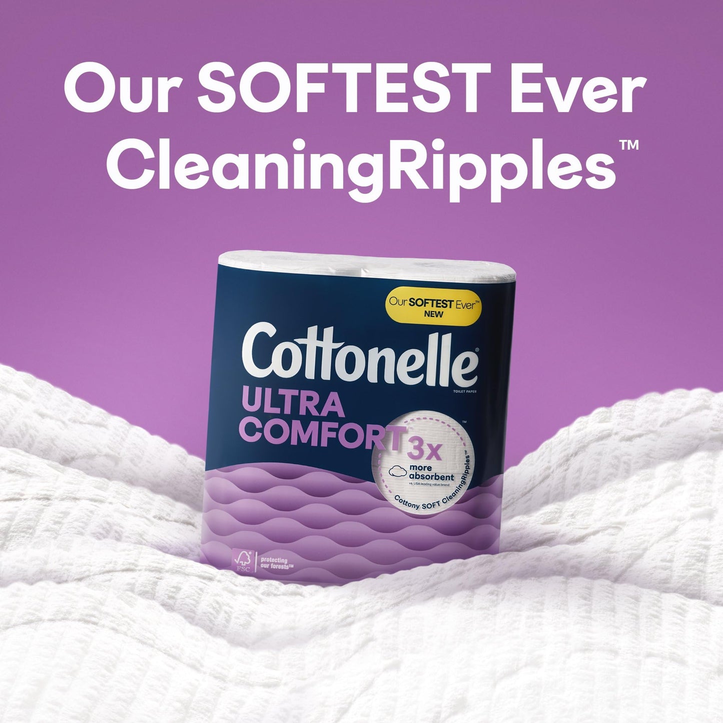 Cottonelle Ultra Comfort Toilet Paper, Strong Toilet Tissue, 9 Mega Rolls