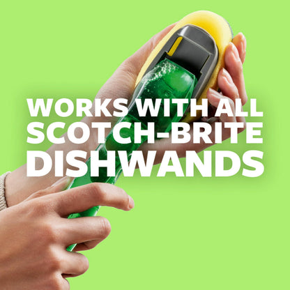 Scotch-Brite Heavy Duty Dishwand Refill, 10 Dish Wand Sponge Refills, Removes Stuck-on Food, Best for Cast Iron Skillets, Grill Grates, Oven Racks & More, Fits all Scotch Brite Dishwands