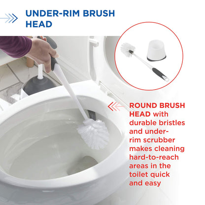 Clorox Corner Toilet Bowl Brush With Under Rim Scrubber