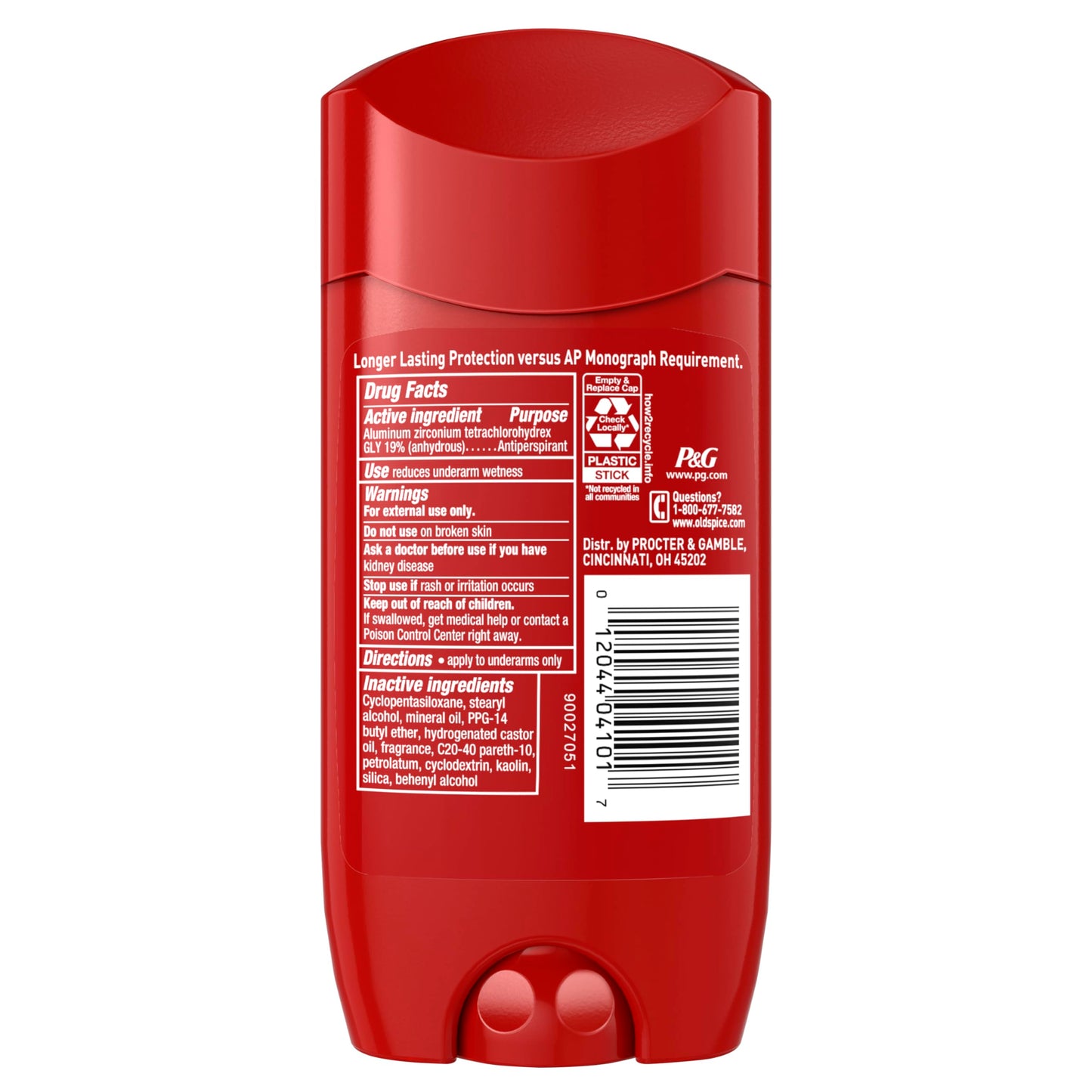 Old Spice Antiperspirant Deodorant for Men, 24/7 Sweat & Odor Protection, 24/7 Lasting Freshness, Invisible Solid, Swagger with Cedarwood Scent, 3.4 oz (Pack of 3)