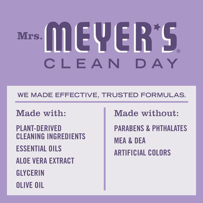 MRS. MEYER'S CLEAN DAY Liquid Hand Soap, Lilac Scent, 12.5 Ounce Bottle (Pack of 3)