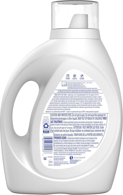 Tide Free & Gentle Liquid Laundry Detergent, 84 fl oz, 64 Loads, HE Compatible