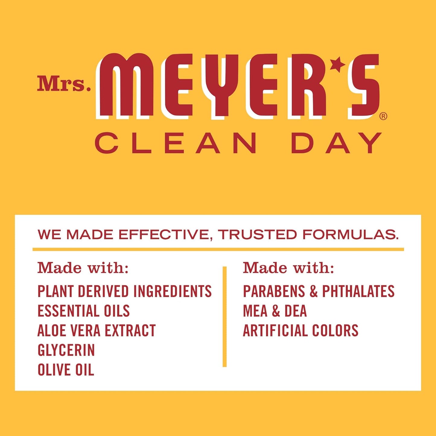 MRS. MEYER'S CLEAN DAY Hand Soap, Clementine, Made with Essential Oils, 12.5 oz - Pack of 3