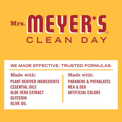 MRS. MEYER'S CLEAN DAY Hand Soap, Clementine, Made with Essential Oils, 12.5 oz - Pack of 3