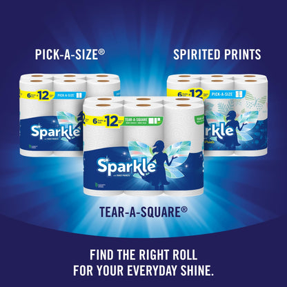 Sparkle® Tear-A-Square® Paper Towels, 2 Double Rolls : 4 Regular Rolls, 2 Count (Pack of 2)