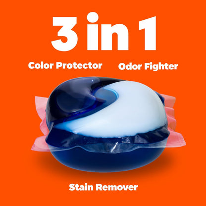 Tide PODS laundry detergent pacs, 3-in-1 Stain Remover, Odor Fighter, Color Protector, 112 Count, HE compatible, Original Scent