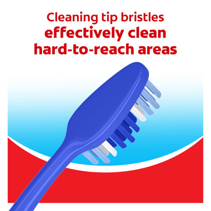Colgate Extra Clean Toothbrush, Medium Bulk Toothbrush Pack, Adult Medium Bristle Toothbrushes with Ergonomic Handle and Circular Cleaning Bristles, Helps Remove Surface Stains, 6 Pack