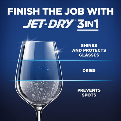 Finish Jet-Dry Dishwasher Rinse Aid, Compatible with Dishwasher Detergent, Prevents Spots & Residues, Dries, Shine & Protects, 23 oz, 225 Washes.