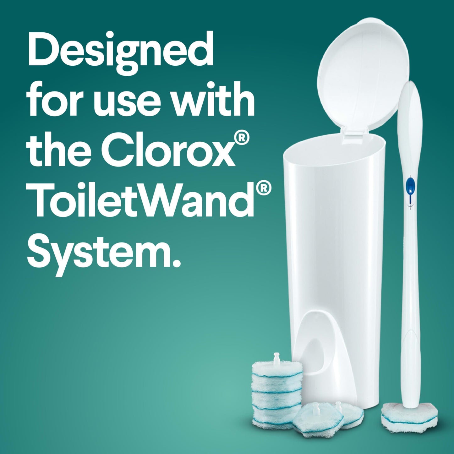 Clorox ToiletWand, Disinfecting Wand Refill Heads - Rainforest Rush, 10 Count (Package May Vary)