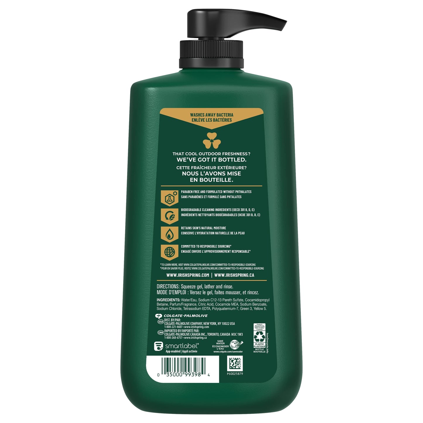 Irish Spring Original Clean Body Wash, 30 Oz Pump (Pack of 4)