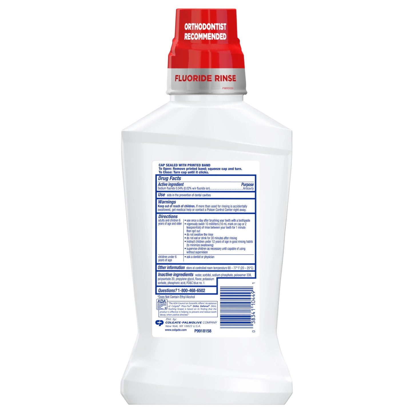Colgate Ortho Defense Phos Flur Anti Cavity Fluoride Rinse, Mint, 16.9 Ounce