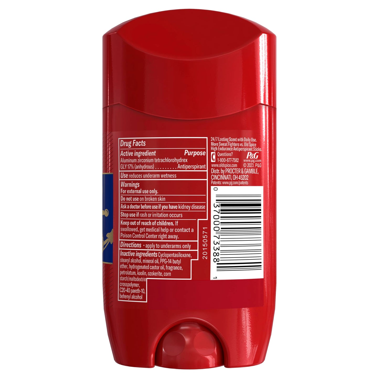 Old Spice Antiperspirant Deodorant for Men, 24/7 Sweat & Odor Protection, 24/7 Lasting Freshness, Invisible Solid, Captain with Bergamot Scent, 2.6 oz (Pack of 6)
