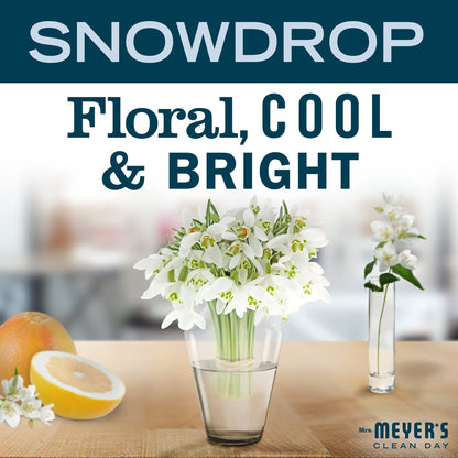 MRS. MEYER'S CLEAN DAY Liquid Dish Soap, Biodegradable Formula, Limited Edition Snowdrop, 16 Fl. Oz - Pack of 3