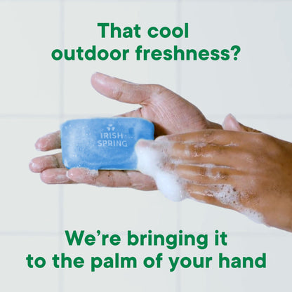 Irish Spring Icy Blast Bar Soap for Men, Mens Soap, Smell Fresh and Clean 12 Hours, Men Bars Washing Hands Body, Mild Skin, Recyclable Carton, 24 Pack, 3.7 Oz