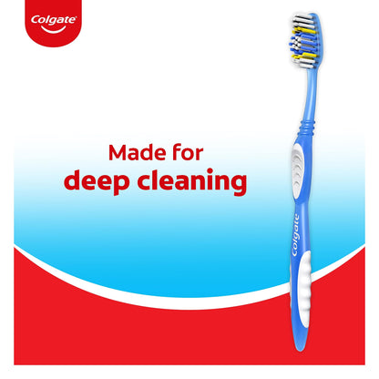 Colgate Extra Clean Toothbrush, Soft Toothbrush for Adults, 3 Count (Pack of 1)