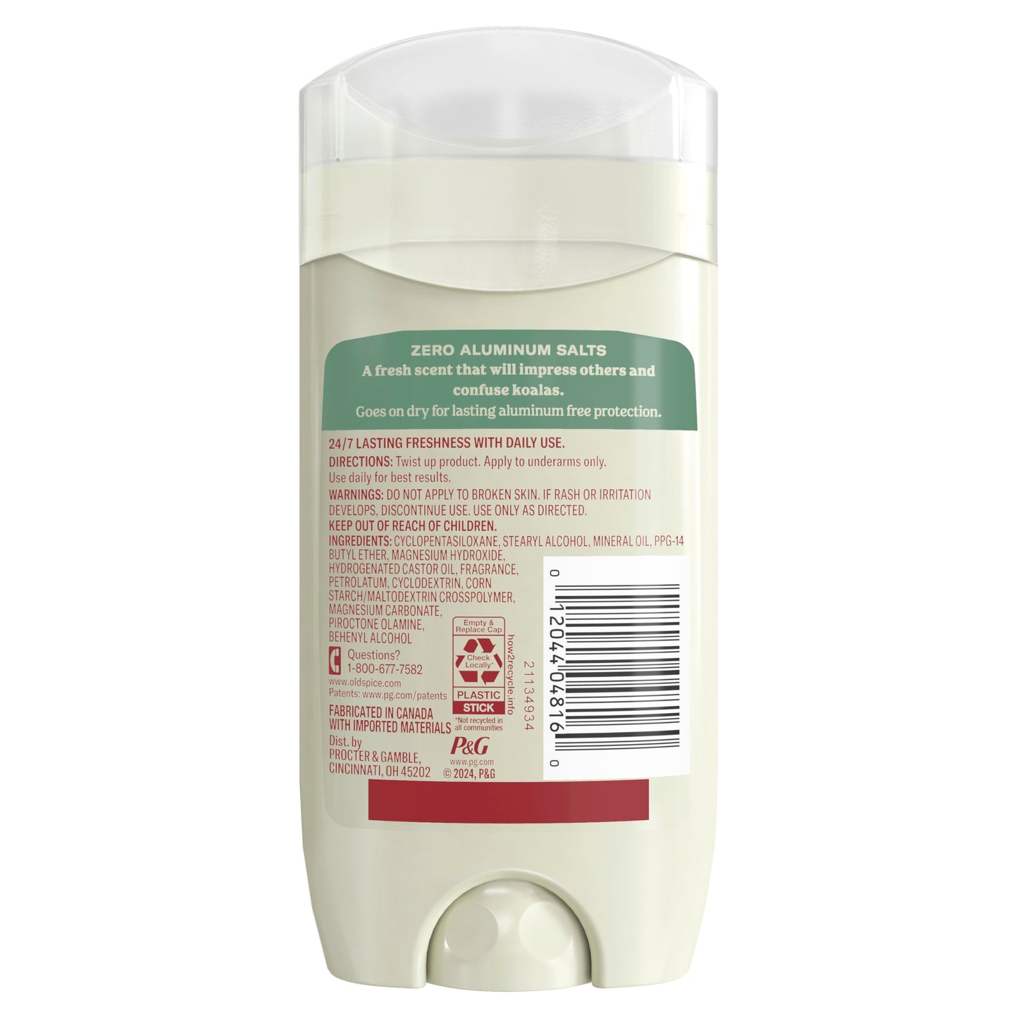 Old Spice GentleMan's Aluminum Free Dry Feel Deodorant for Men, 24/7 Lasting Freshness, Gentle on Skin with Skin Conditioners, Eucalyptus + Coconut Oil Scent, 3.0 oz (Pack of 3)