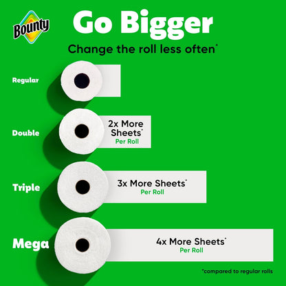 Bounty Select-A-Size Paper Towels, White, 8 Triple Rolls = 24 Regular Rolls