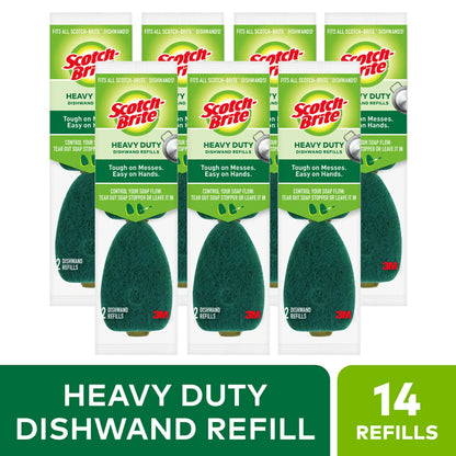 Scotch-Brite Heavy Duty Dishwand Refills, Keep Your Hands Out of Dirty Water, 2 Refills
