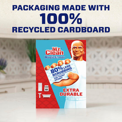 Mr. Clean Magic Eraser Extra Durable, Cleaning Pads with Durafoam, 4 count