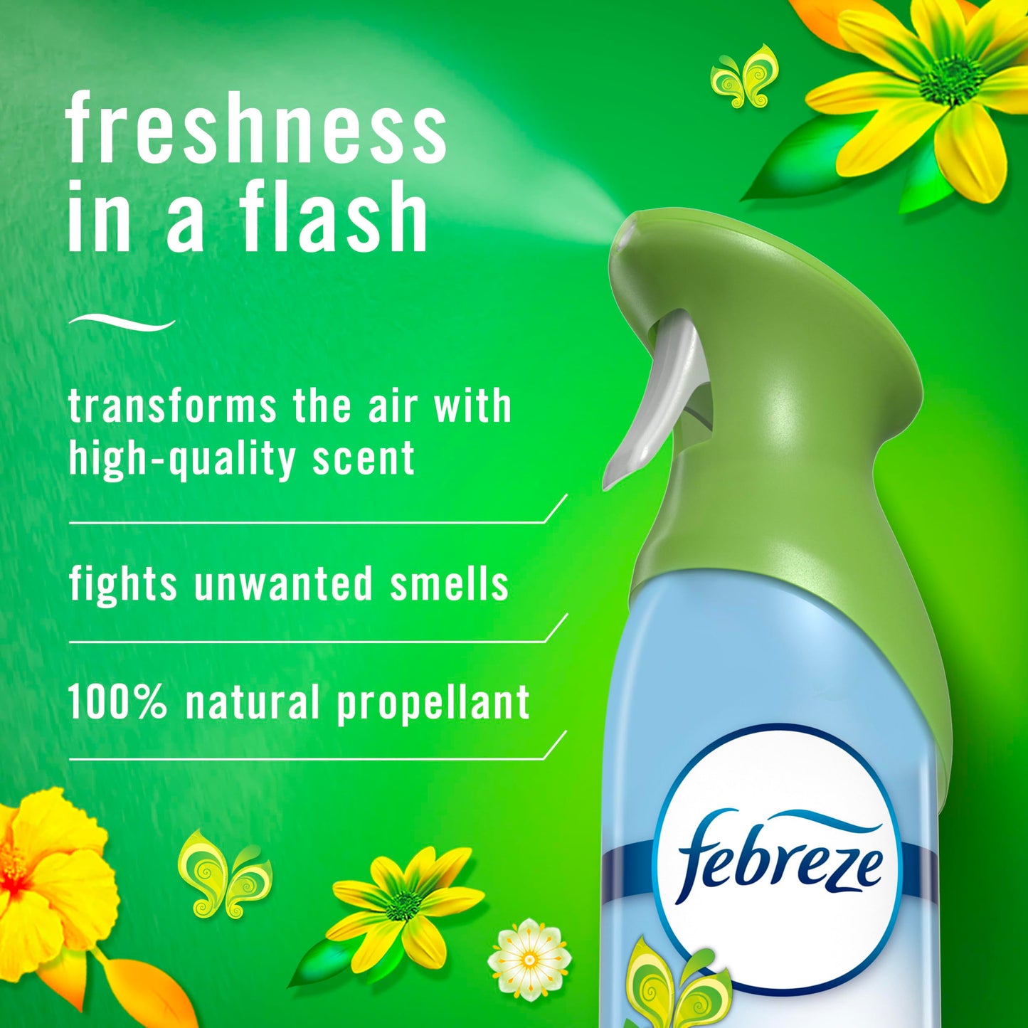 Febreze Air Mist Air Freshener Spray, Odor-Fighting Room Spray, Air Fresheners for Home and Bathroom and Kitchen, Aerosol Can, Gain Original Scent, 8.8oz, 2 Count