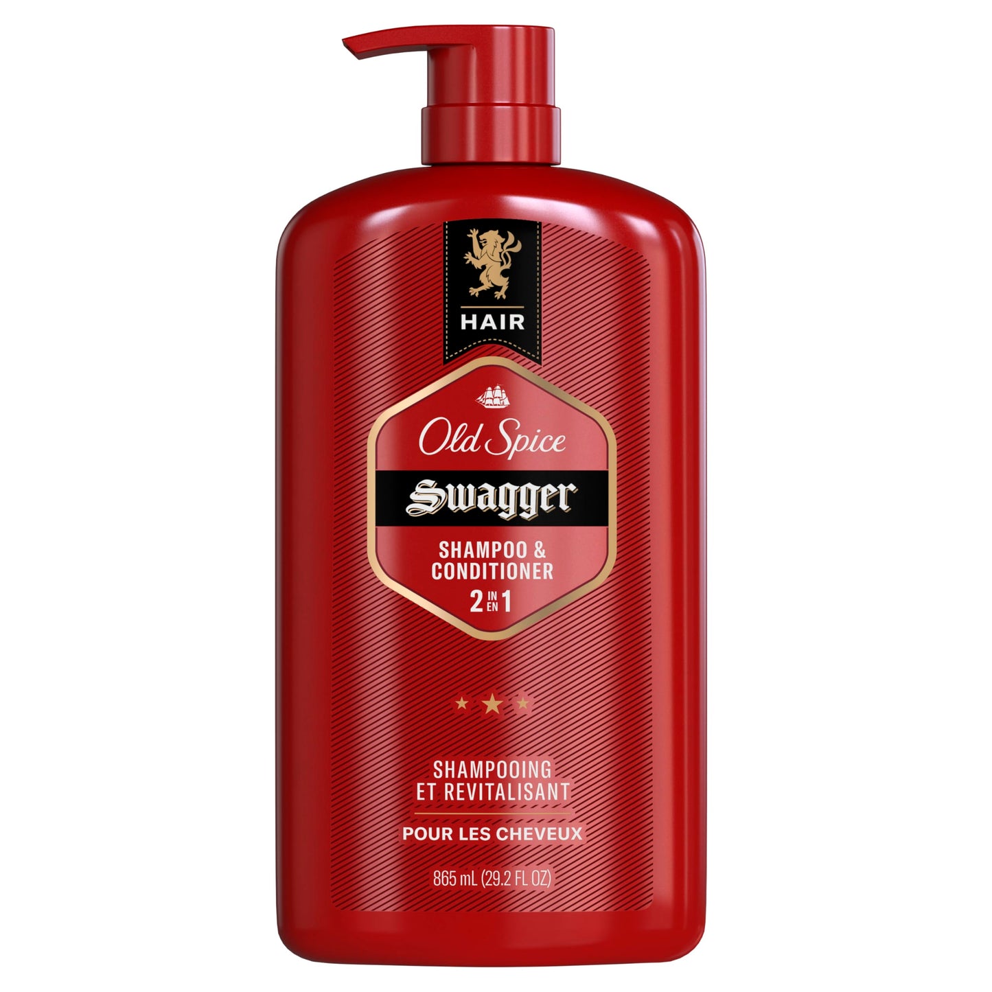 Old Spice Swagger 2-in-1 Shampoo and Conditioner Set for Men, Cedarwood Lime Scent, Get Up To 80% Fuller-Looking Hair, Barbershop Quality, 29.2 Fl Oz Each, 2 Pack