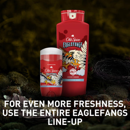 Old Spice Aluminum Free Deodorant for Men, 24/7 Odor Protection, 24/7 Freshness & Lasting Scent, Goes on Clear, Eaglefangs with Fresh Cloud Scent, 3.0 oz (Pack of 3)