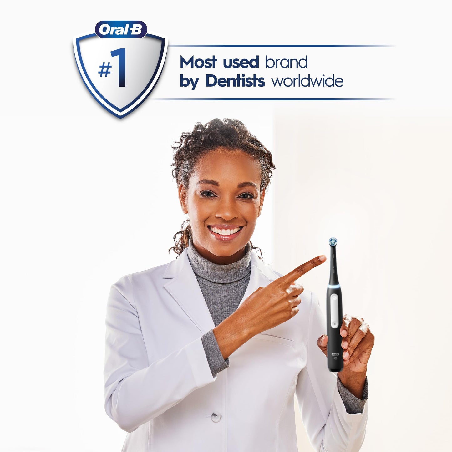 Oral-B iO Deep Clean Rechargeable Electric Powered Toothbrush, Icy Blue with iO Series 3 Limited, 2 Brush Heads and Travel Case - Pressure Sensor to Protect Gums - 3 Cleaning Settings - 2 Minute Timer