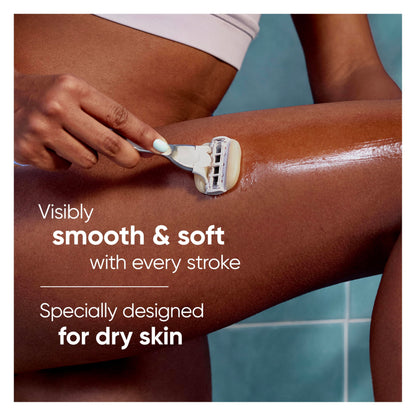 Venus MoistureGlide Women's Razor Blades, With Built-in Shave Gel Bars, 6 Razor Blade Refills