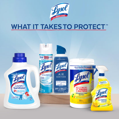 Lysol All Purpose Cleaner Spray, Multi-Purpose Disinfecting Spray, Kitchen & Bathroom Cleaner, Lemon Breeze Scent, 32 Fl Oz