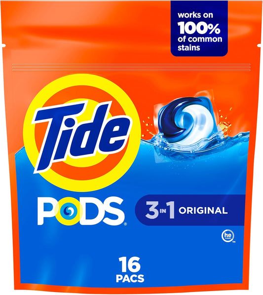Tide Pods,Liquid Detergent, Original Scent, 16 count