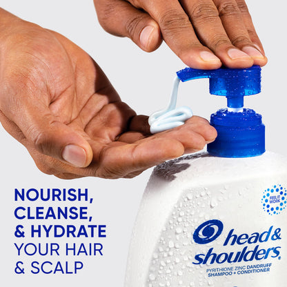Head & Shoulders 2 in 1 Dandruff Shampoo and Conditioner, Anti-Dandruff Treatment, Tea Tree Oil for Daily Use, 32.1 oz Each, Twin Pack