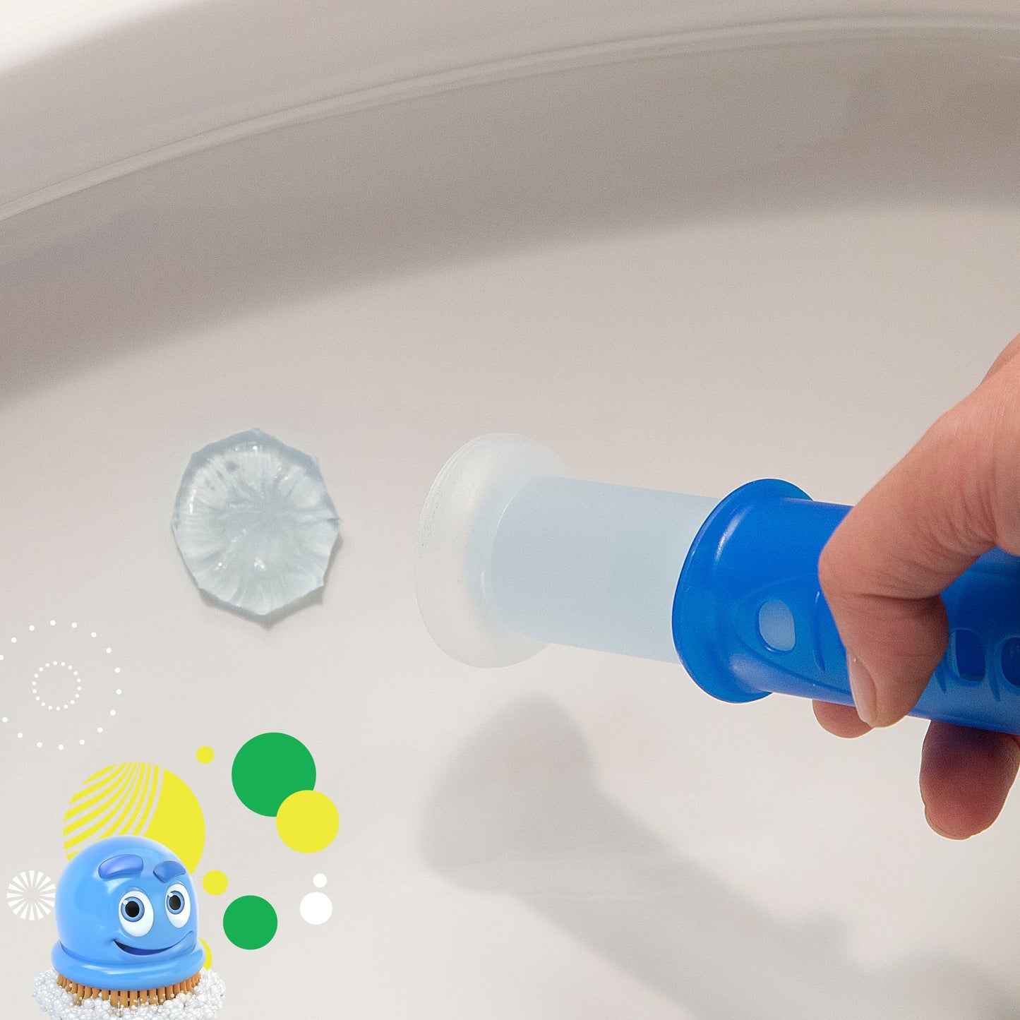 Scrubbing Bubbles Fresh Gel Toilet Bowl Cleaning Stamps Starter Pack, Clean and Prevent Limescale and Toilet Rings, Citrus Scent, 1 Dispenser with 6 Stamps, 1.34 Oz