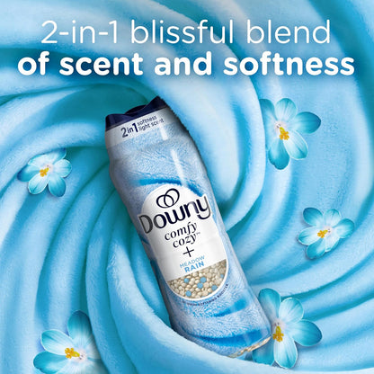Downy Comfy Cozy In-Wash Laundry Scent Booster Beads, Meadow Rain Scent, 25.6 oz, Softness and Freshness