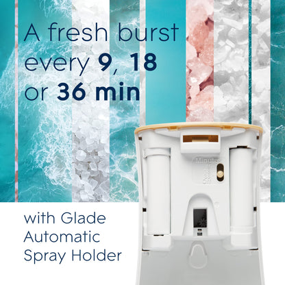 Glade Automatic Spray Refill, Air Freshener for Home and Bathroom, Sky & Sea Salt, 6.2 Oz, 2 Count