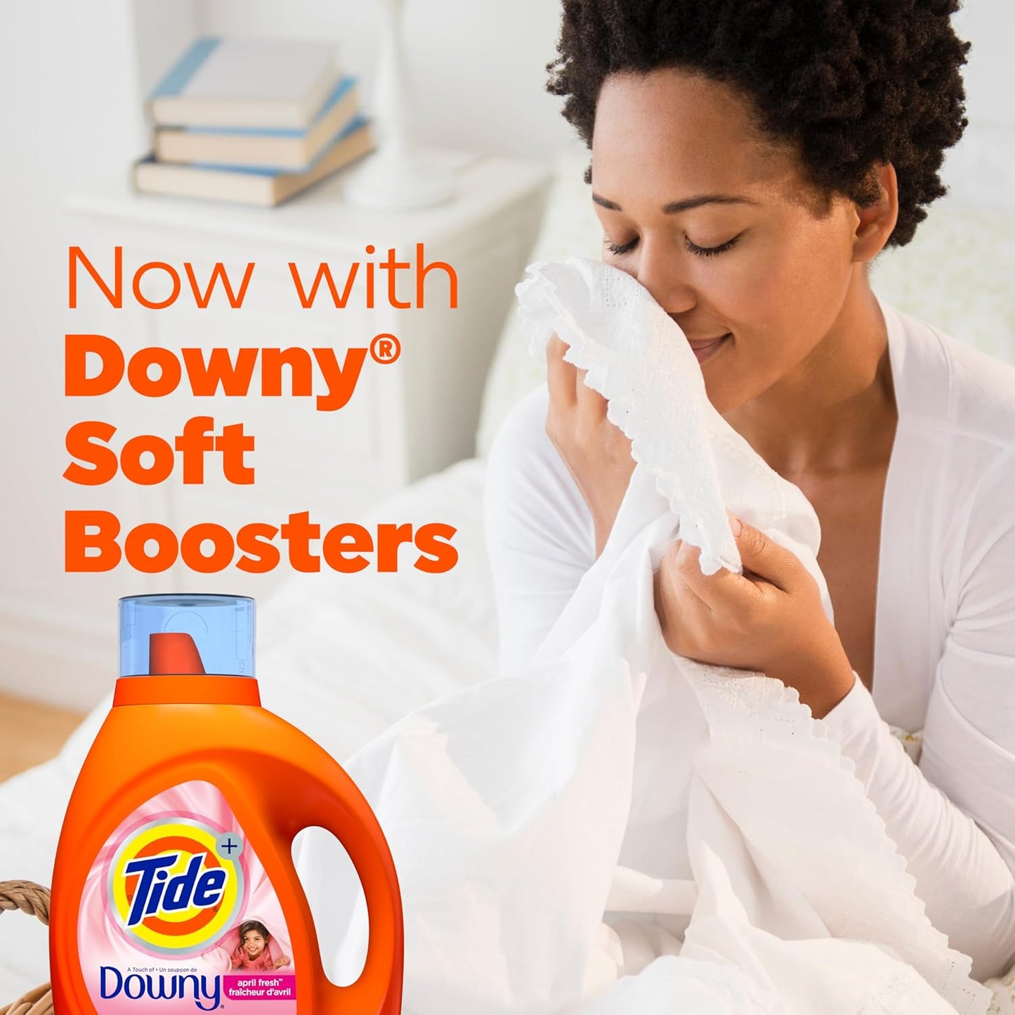 Tide Plus A Touch of Downy Liquid Laundry Detergent, April Fresh, 84 fl oz, 59 loads, HE Compatible