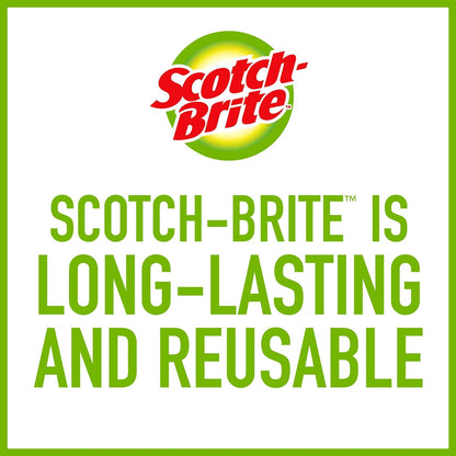 Scotch-Brite Stainless Steel Scrubbers, Ideal for Cast Iron Pans, Powerful Scrubbing for Stubborn Messes, 48 Scrubbers