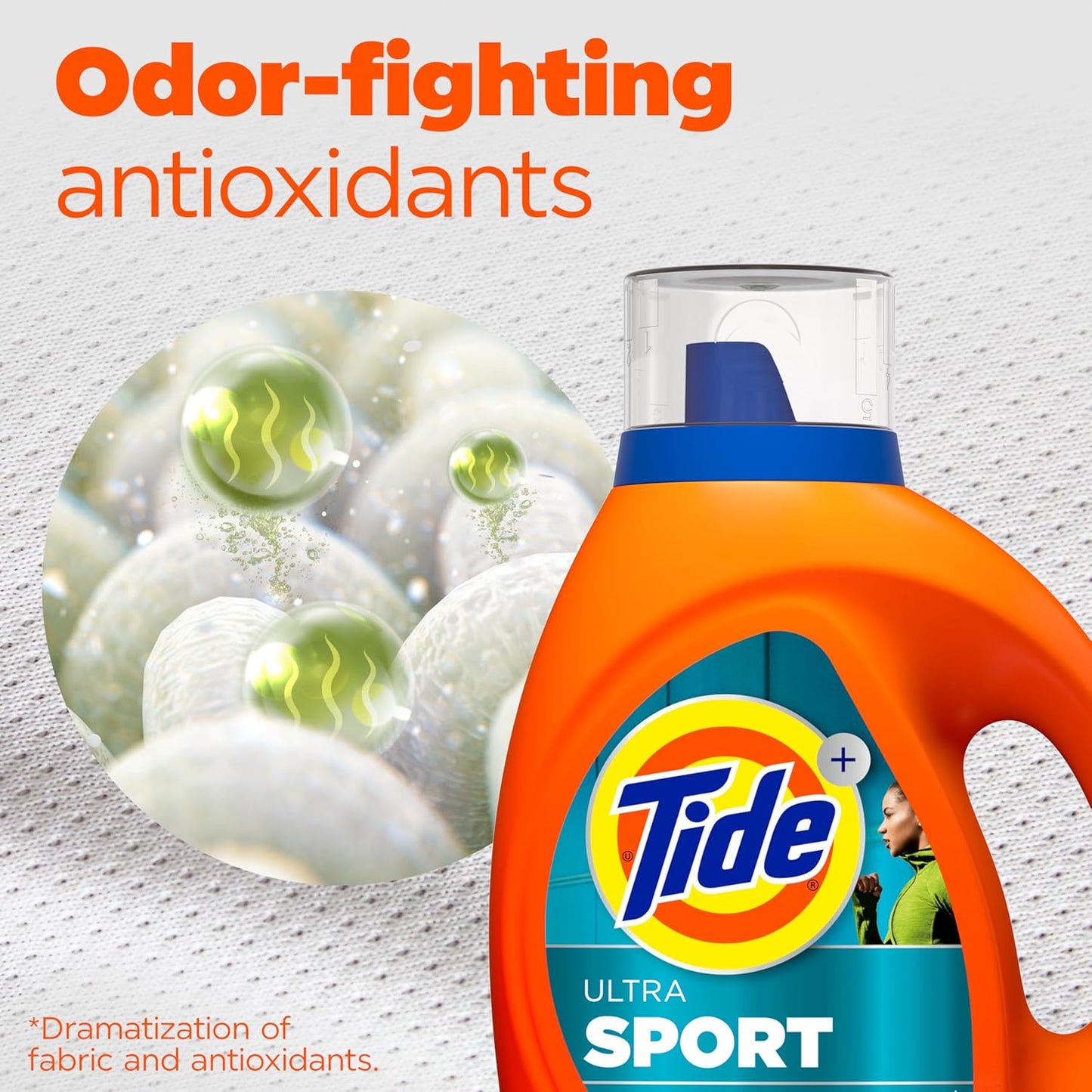 Tide Plus Febreze Sport Odor Defense HE Turbo Clean Liquid Laundry Detergent, 84 fl oz, 54 loads
