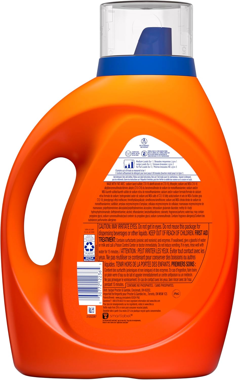 Tide Plus Febreze Sport Odor Defense HE Turbo Clean Liquid Laundry Detergent, 84 fl oz, 54 loads