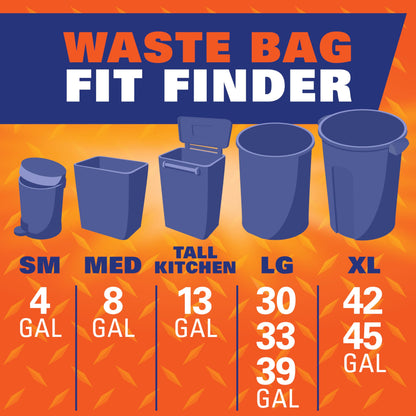 Hefty Strong Large Trash Bags, 30 Gallon, 74 Count (Packaging may vary)