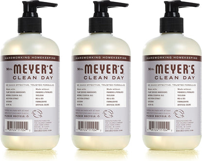 MRS. MEYER'S CLEAN DAY Hand Soap, Made with Essential Oils, Biodegradable Formula, Lavender, 12.5 fl. oz - Pack of 3