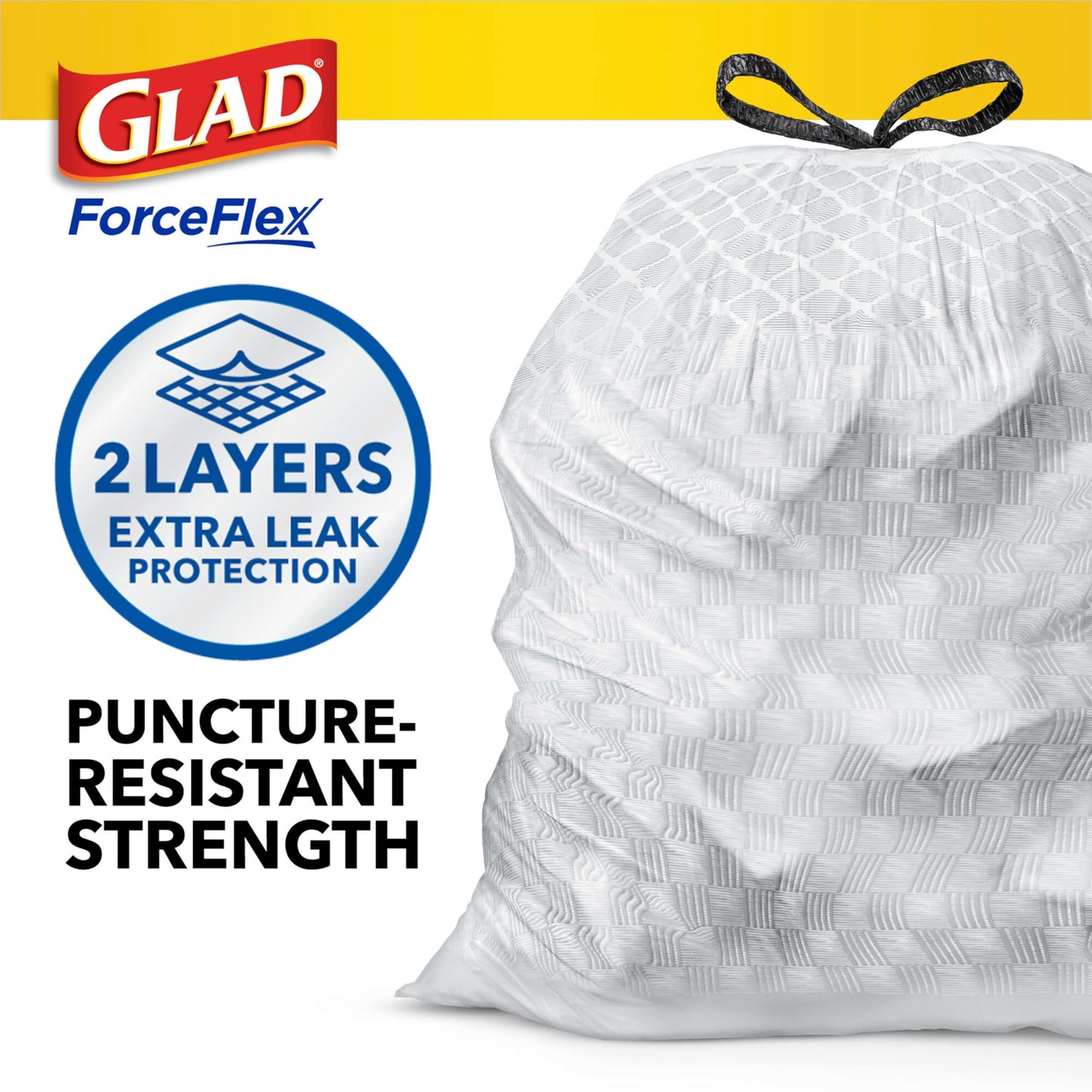 Glad ForceFlex Tall Kitchen Trash Bags, 13 Gallon, Gain Fresh Clean, 80 Count (Package May Vary)
